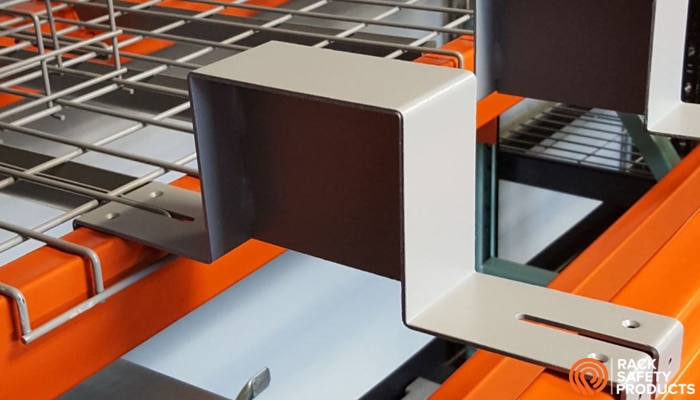 Flue Guard™ – Back to Back installed on a pallet rack beam