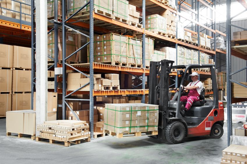 forklift driver at warehouse