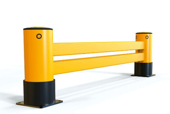 double rackend barriers end of aisle guards double rack safety products